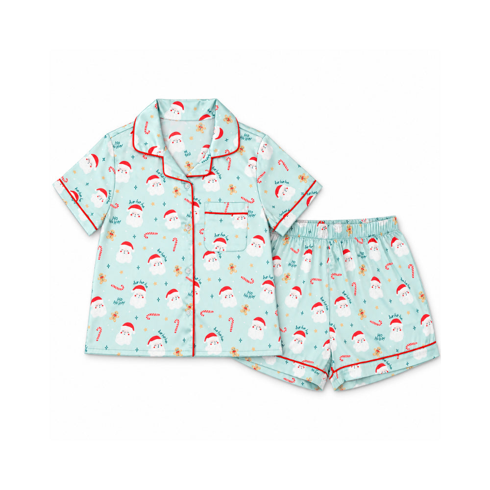 Holly Days Christmas Collection Kids Satin Pyjama Set - HO HO HO