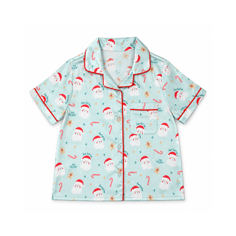 Holly Days Christmas Collection Kids Satin Pyjama Set - HO HO HO