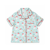 Holly Days Christmas Collection Kids Satin Pyjama Set - HO HO HO