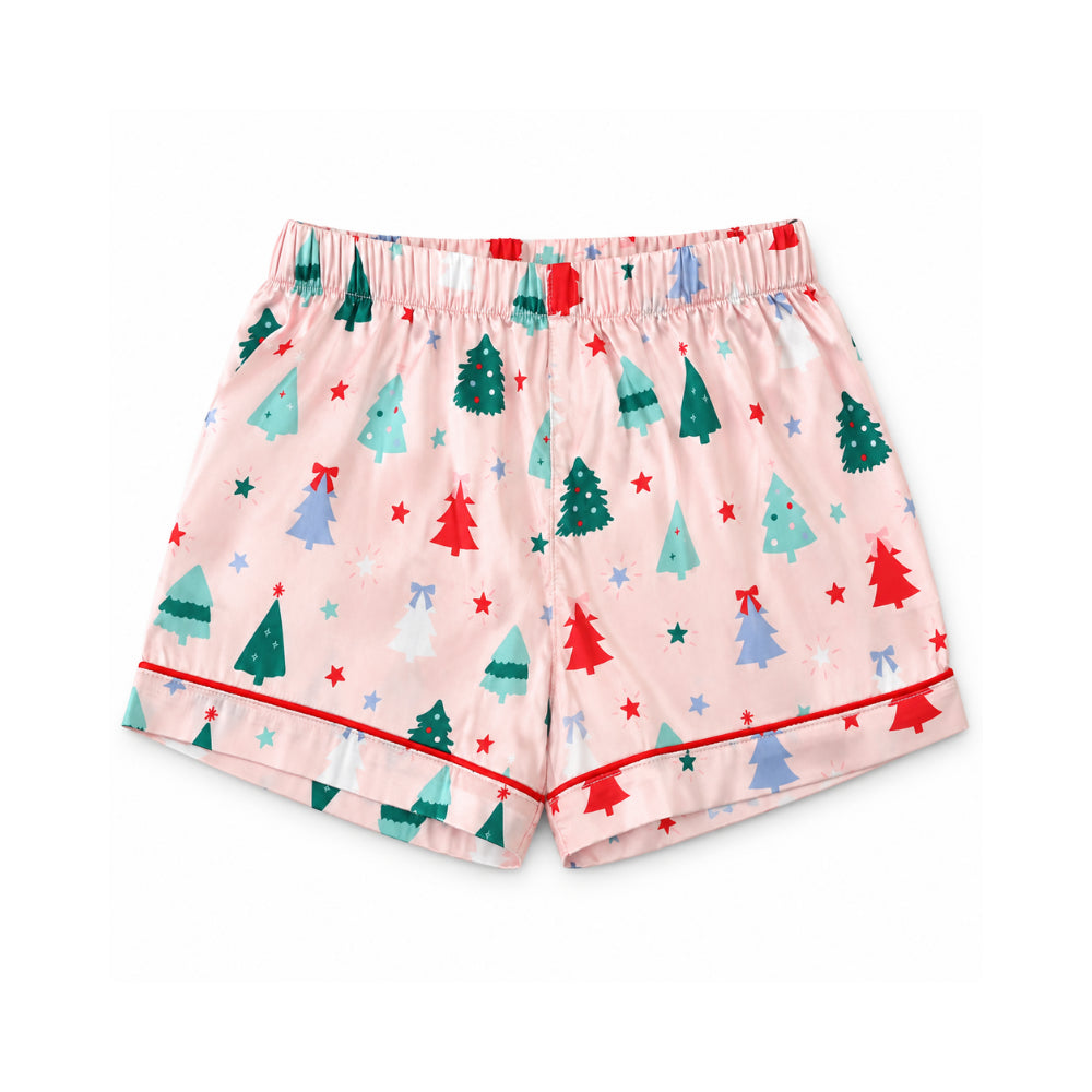 Holly Days Christmas Collection Kids Satin Pyjama Set - JOLLY TREES