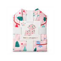 Holly Days Christmas Collection Kids Satin Pyjama Set - JOLLY TREES