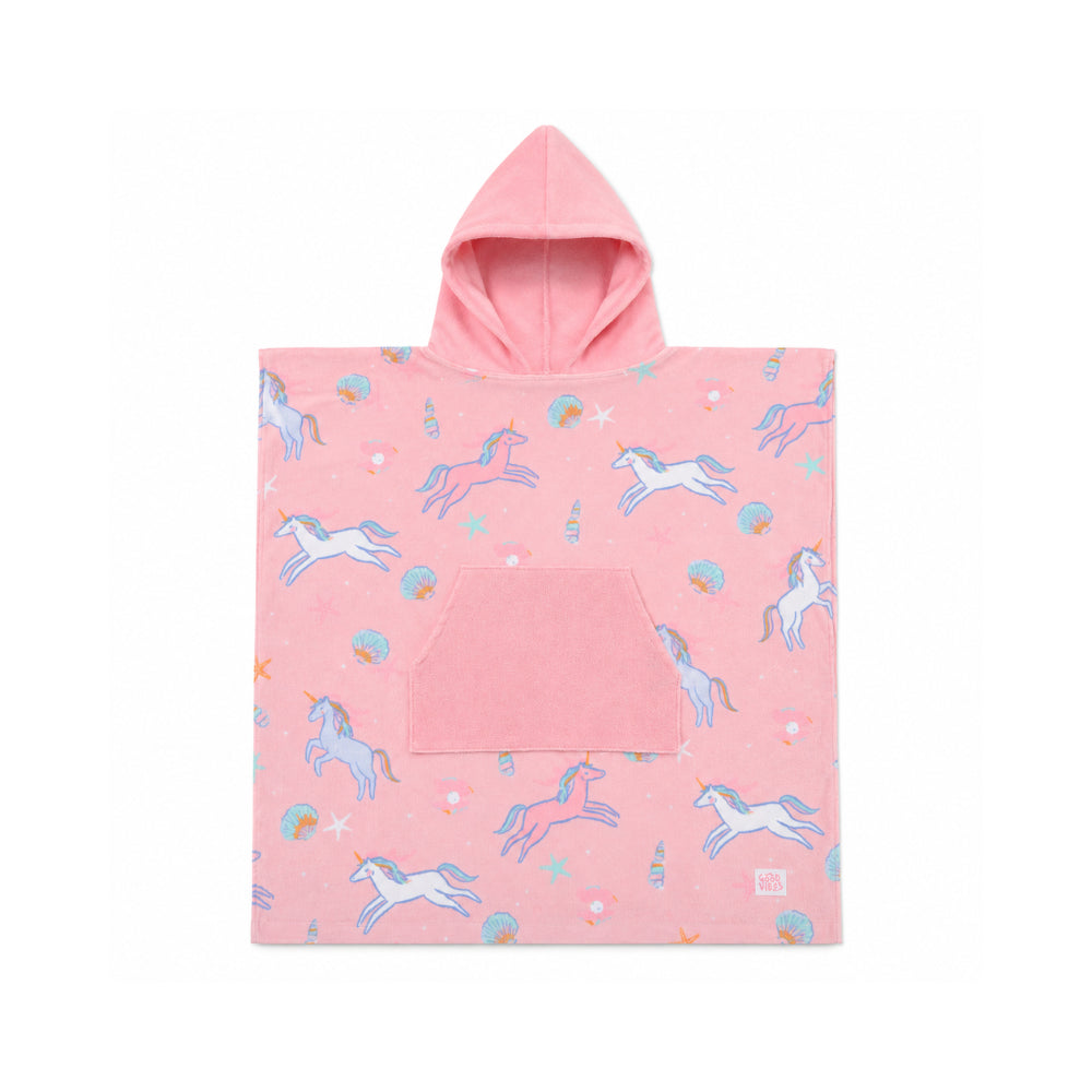 Good Vibes Kids Hooded Towel - UNICORN COVE (one size)