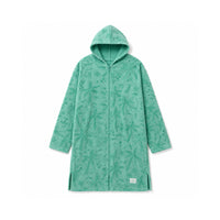 Good Vibes Kids Zip Up Hooded Towel - GREEN PALM TREE