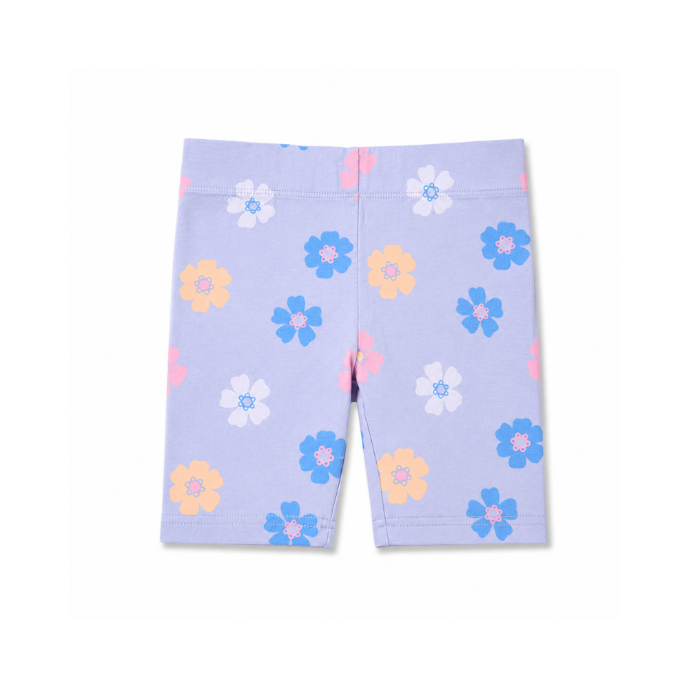 Good Vibes Girls Bike Short - LILAC DAISY