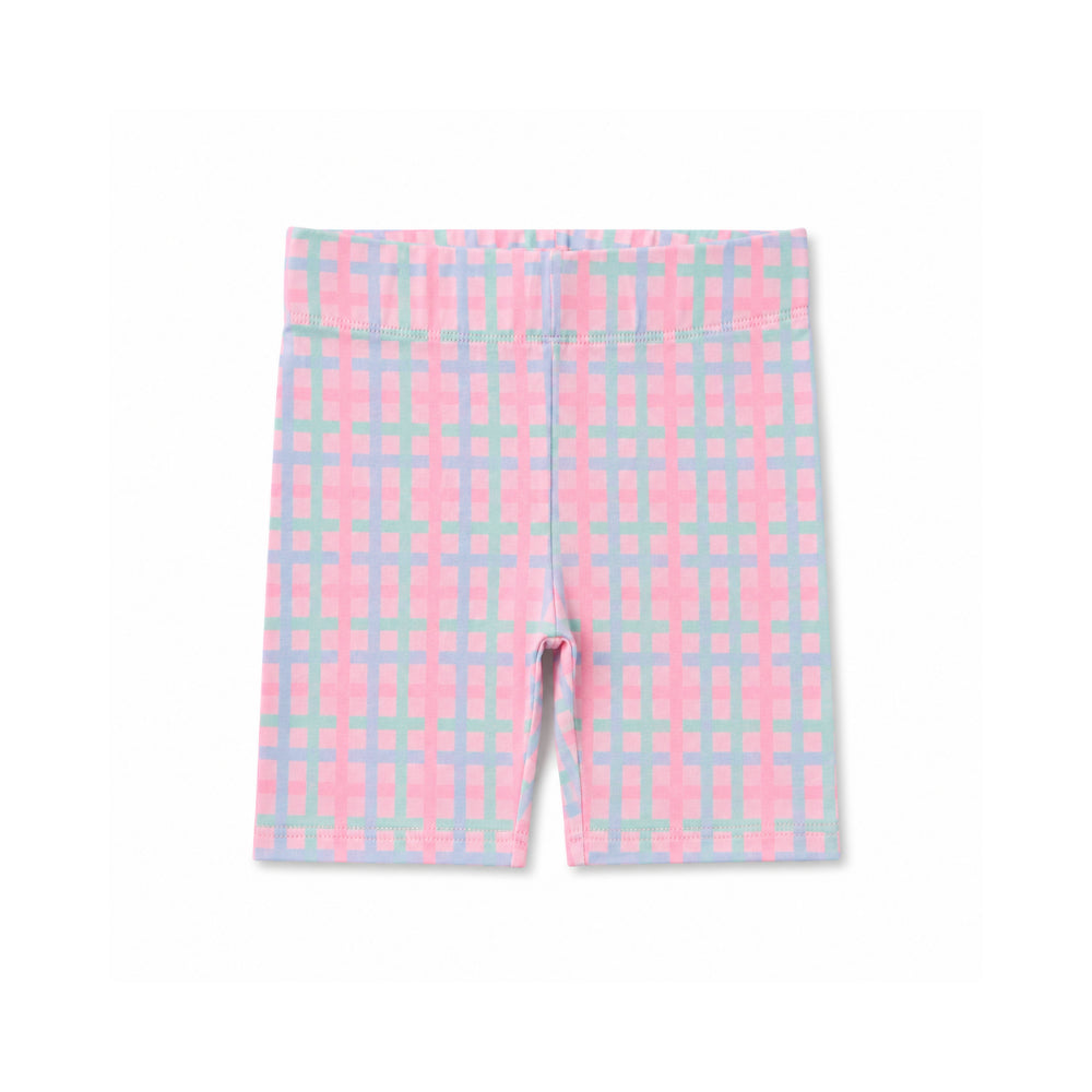 Good Vibes Girls Bike Short - SHERBET GINGHAM