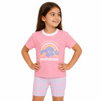 Good Vibes Girls Bike Short - SHERBET GINGHAM