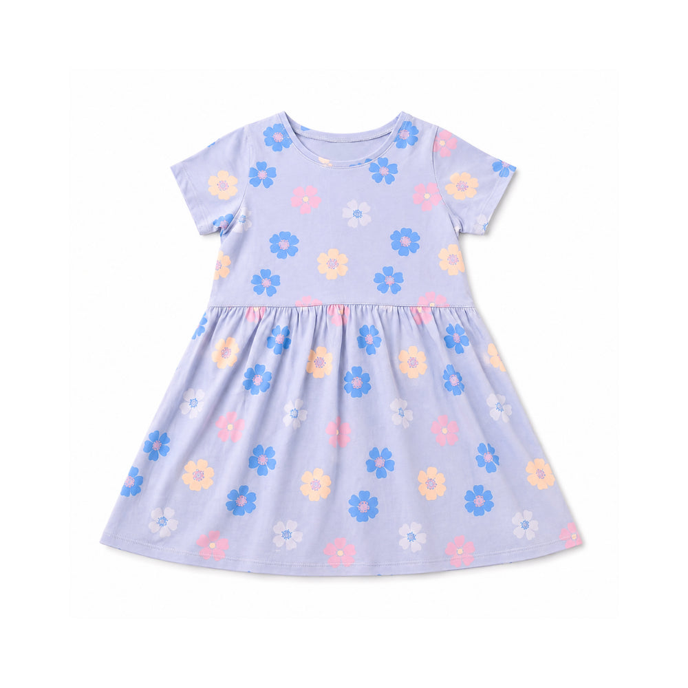 Good Vibes Girls Ashley Dress - LILAC DAISY