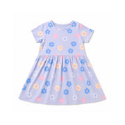 Good Vibes Girls Ashley Dress - LILAC DAISY