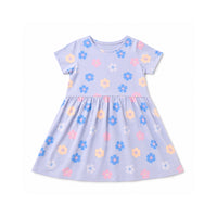 Good Vibes Girls Ashley Dress - LILAC DAISY