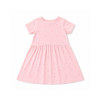 Good Vibes Girls Ashley Dress - PINK HEARTS