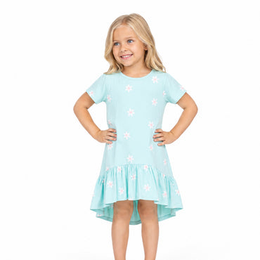 Good Vibes Girls Miller Dress - MINT DAISY