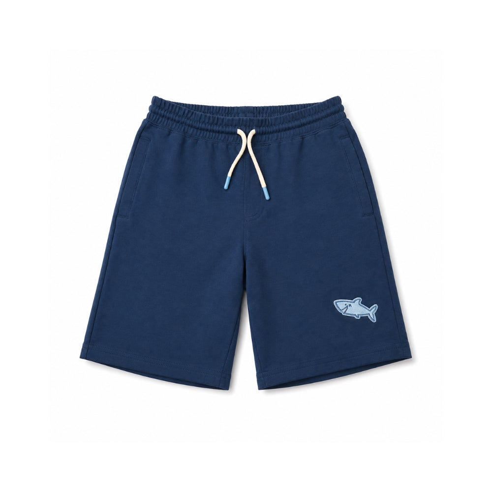 Good Vibes Boys Fleece short - NAVY SHARK