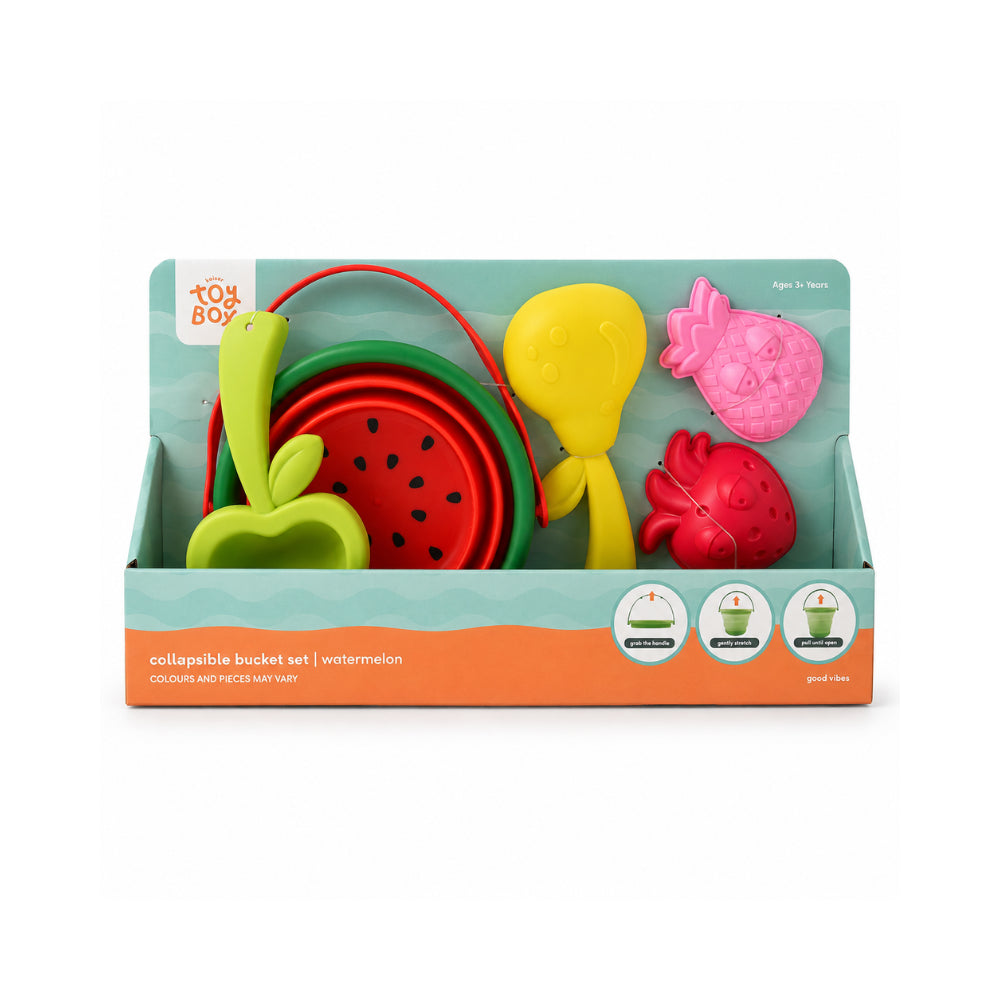 Good Vibes Kids Collapsible Bucket Set - WATERMELON