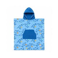 Good Vibes Kids Hooded Towel - SHARK WATERS (one size)
