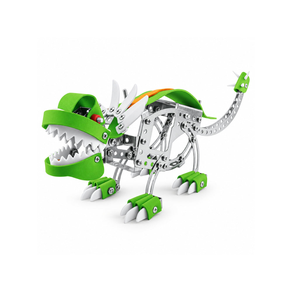 Kaiser Toy Box - Kids Metal Construction Kit 205 Pieces - STYRACOSAURUS