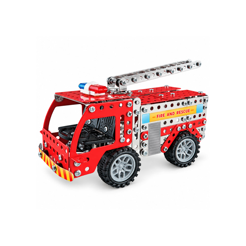 Kaiser Toy Box - Kids Metal Construction Kit 292 Pieces - FIRE AND RESCUE
