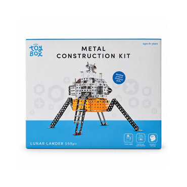Kaiser Toy Box - Kids Metal Construction Kit 558 Pieces - LUNAR LANDER
