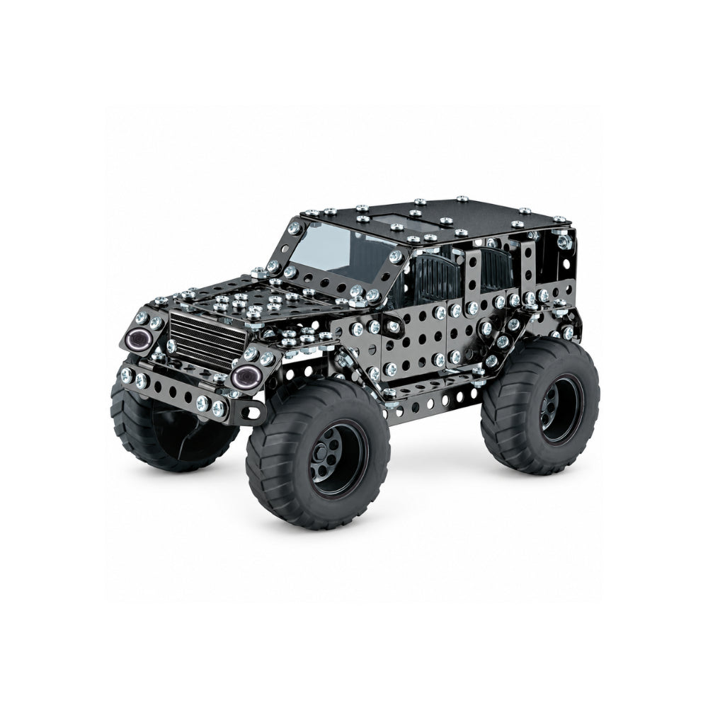 Kaiser Toy Box - Kids Metal Construction Kit 496 Pieces - BLACK 4WD