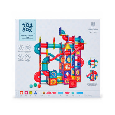 Kaiser Toy Box - Magnetic Build 199 Pieces Tiles - MARBLE RUN