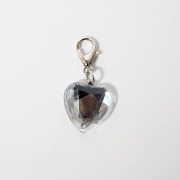 Kids Mini Charm - Silver Diamond Heart