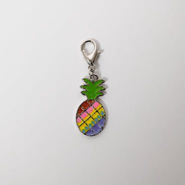 Kids Mini Charm - Silver Multi Pineapple