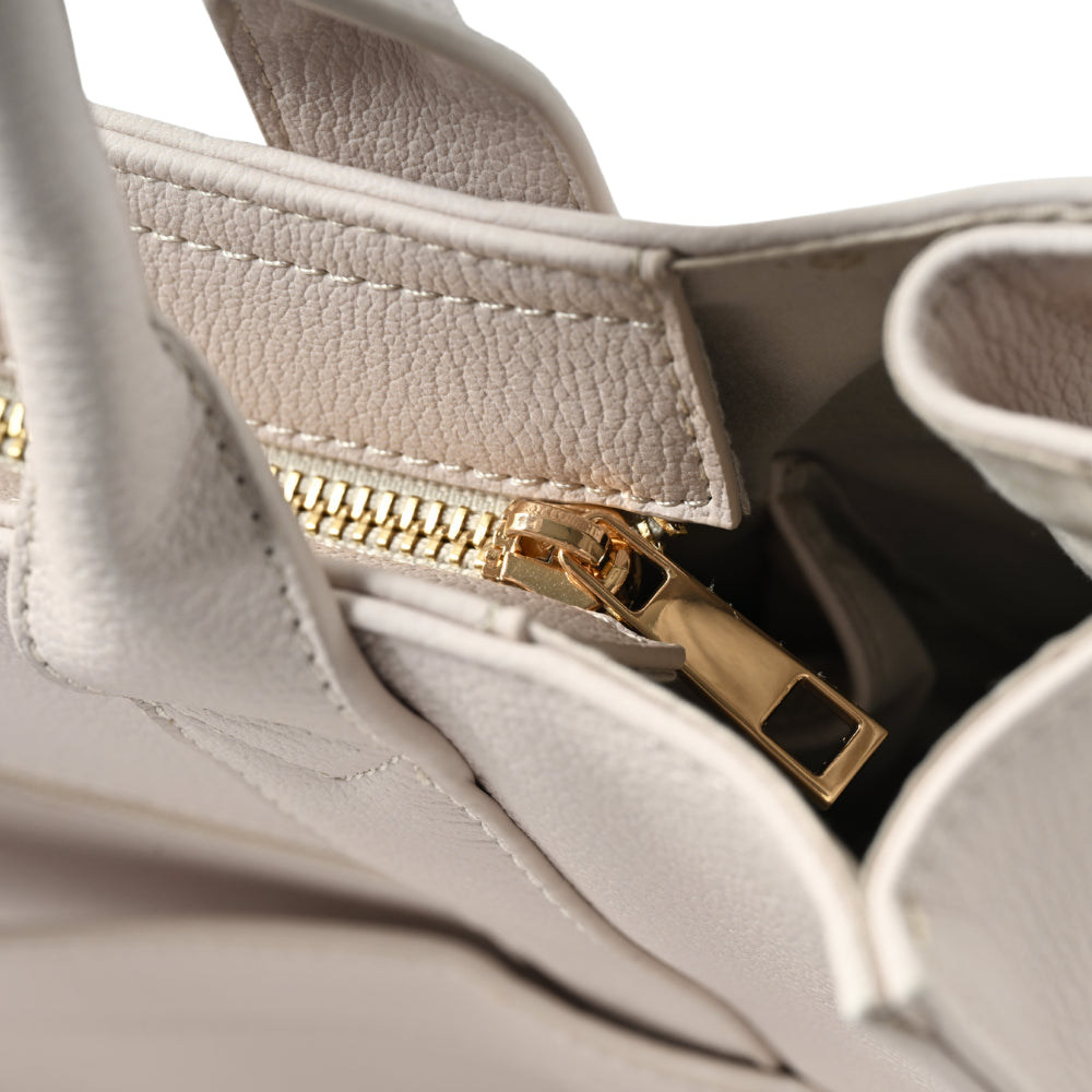 Belle Collection Structured Tote Bag - TAUPE