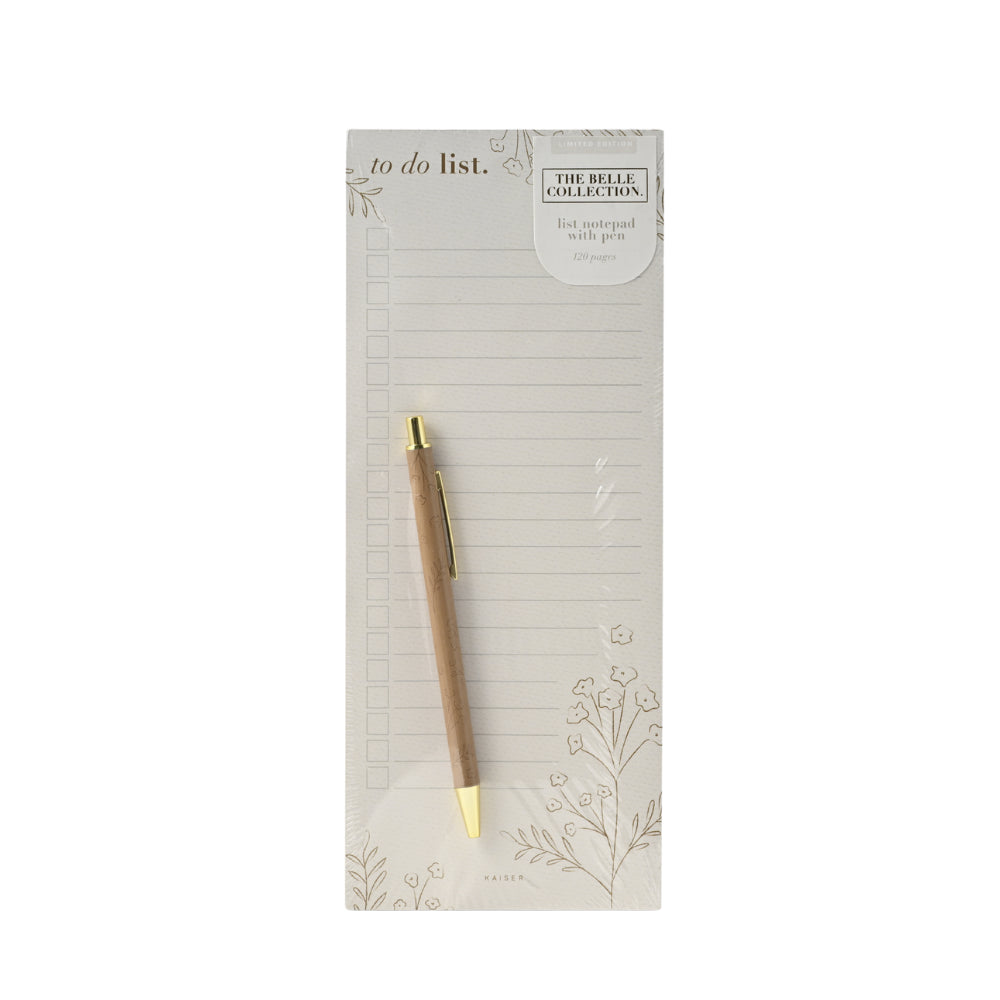 Belle Collection List Notepad with Pen - BUDS