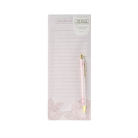Belle Collection List Notepad with Pen - ROSE