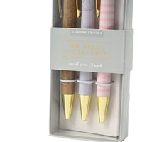Belle Collection Metal Pens 3pk - GRATEFUL