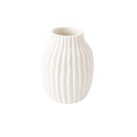 Coastal Tones Collection Ceramic Vase - SHORT TEXTURE WHITE