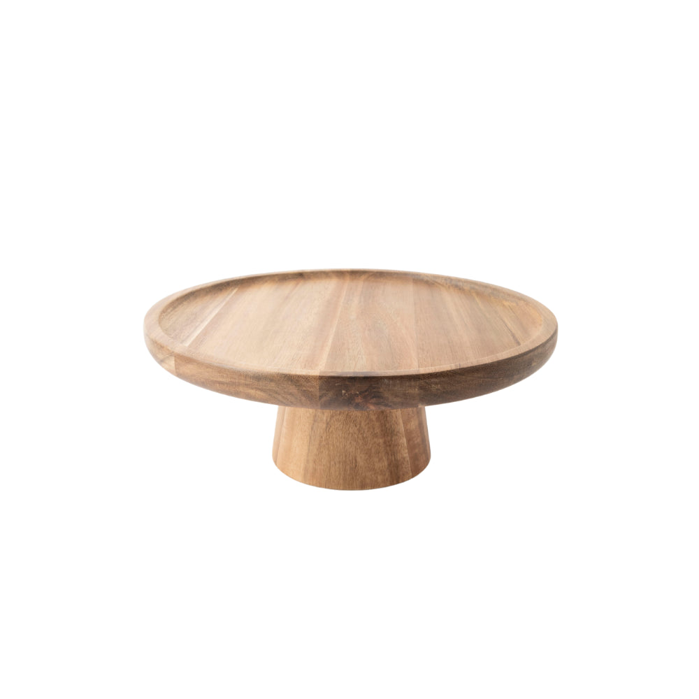 Coastal Tones Collection Wooden Serving Stand - MEDIUM ROUND