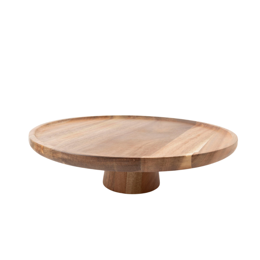 Coastal Tones Collection Wooden Serving Stand - LARGE ROUND