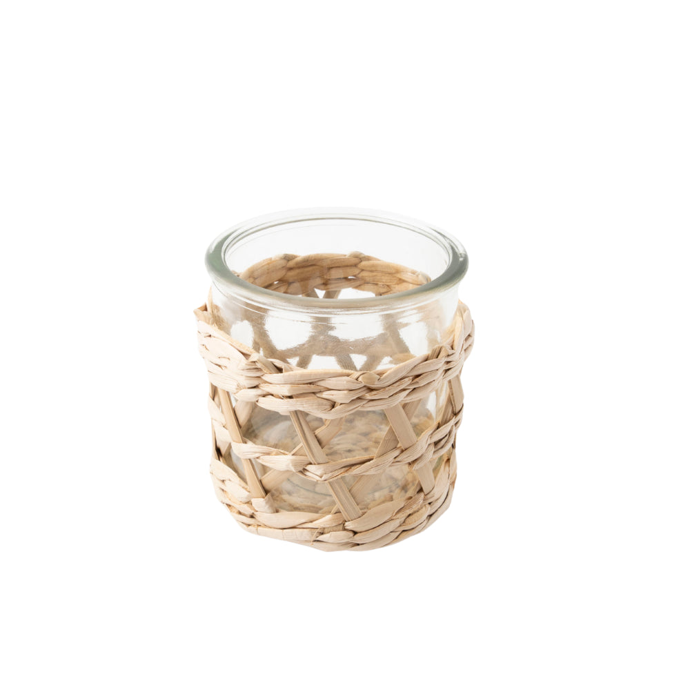 Coastal Tones Collection Raffia 4pc Glass Set