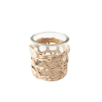 Coastal Tones Collection Raffia 4pc Glass Set