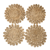 Coastal Tones Collection Raffia 4pk Placemat Set - SUN