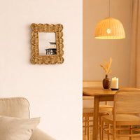 Coastal Tones Collection Raffia Photo Frame - SCALLOP FRAME