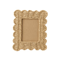 Coastal Tones Collection Raffia Photo Frame - SCALLOP FRAME