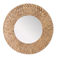 Coastal Tones Collection Raffia Mirror - LARGE ROUND