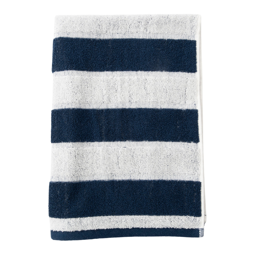 Coastal Tones Collection Hand Towel - NAVY STRIPE