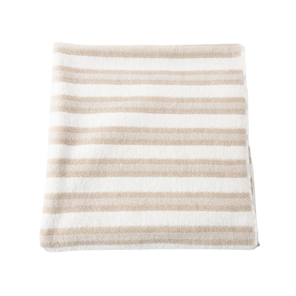 Coastal Tones Collection Bath Towel - SAND STRIPE