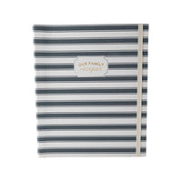 Coastal Tones Collection Recipe Binder Large - NAVY PINSTRIPE