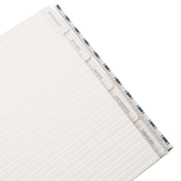 Coastal Tones Collection Recipe Binder Large - NAVY PINSTRIPE