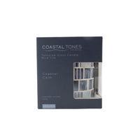 Coastal Tones Collection Textured Glass Candle - BLUE TILE
