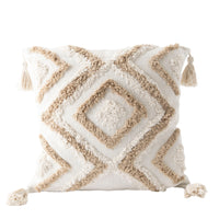 Coastal Tones Collection Texture Cushion - NATURAL ZIG ZAG