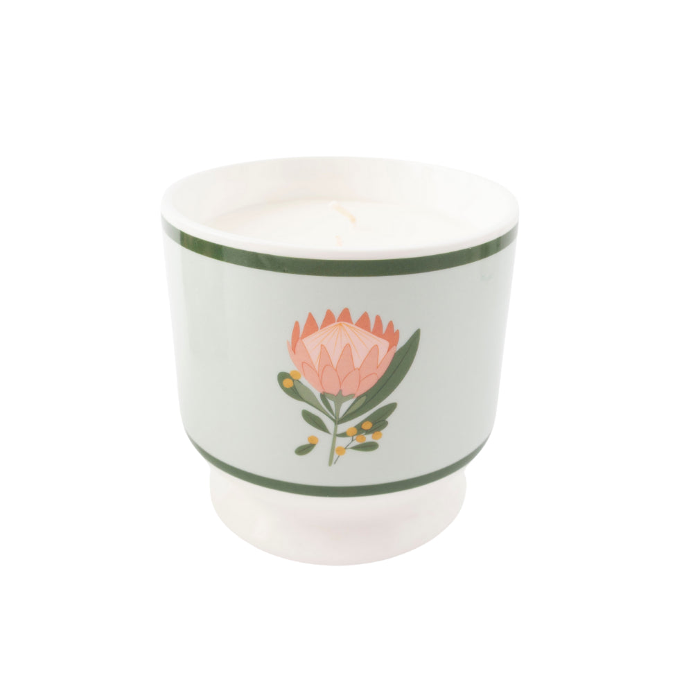 K&Co. Wild Flower Collection Ceramic Candle - PROTEA