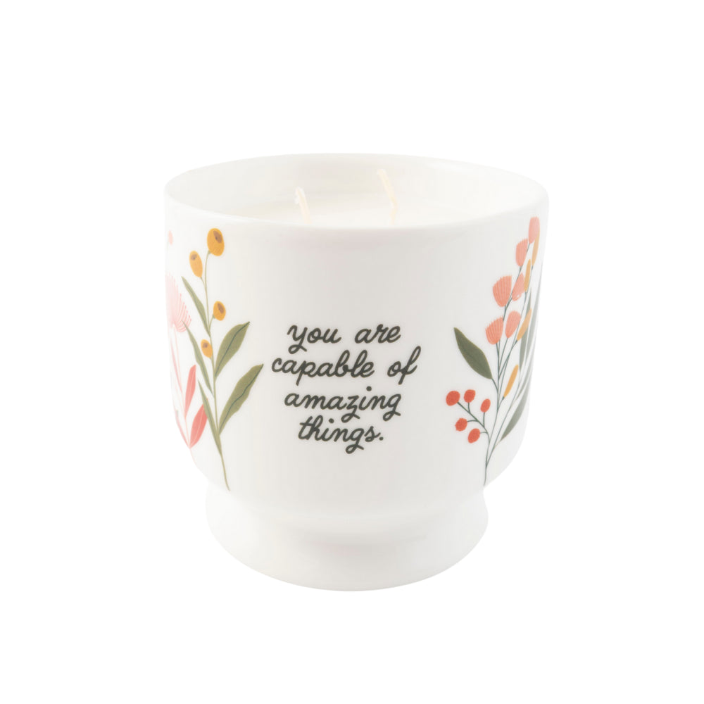 K&Co. Wild Flower Collection Ceramic Candle - AMAZING