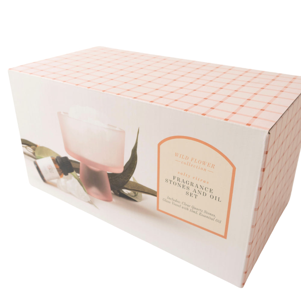 K&Co. Wild Flower Collection Fragrance Stone & Oil Set - PINK