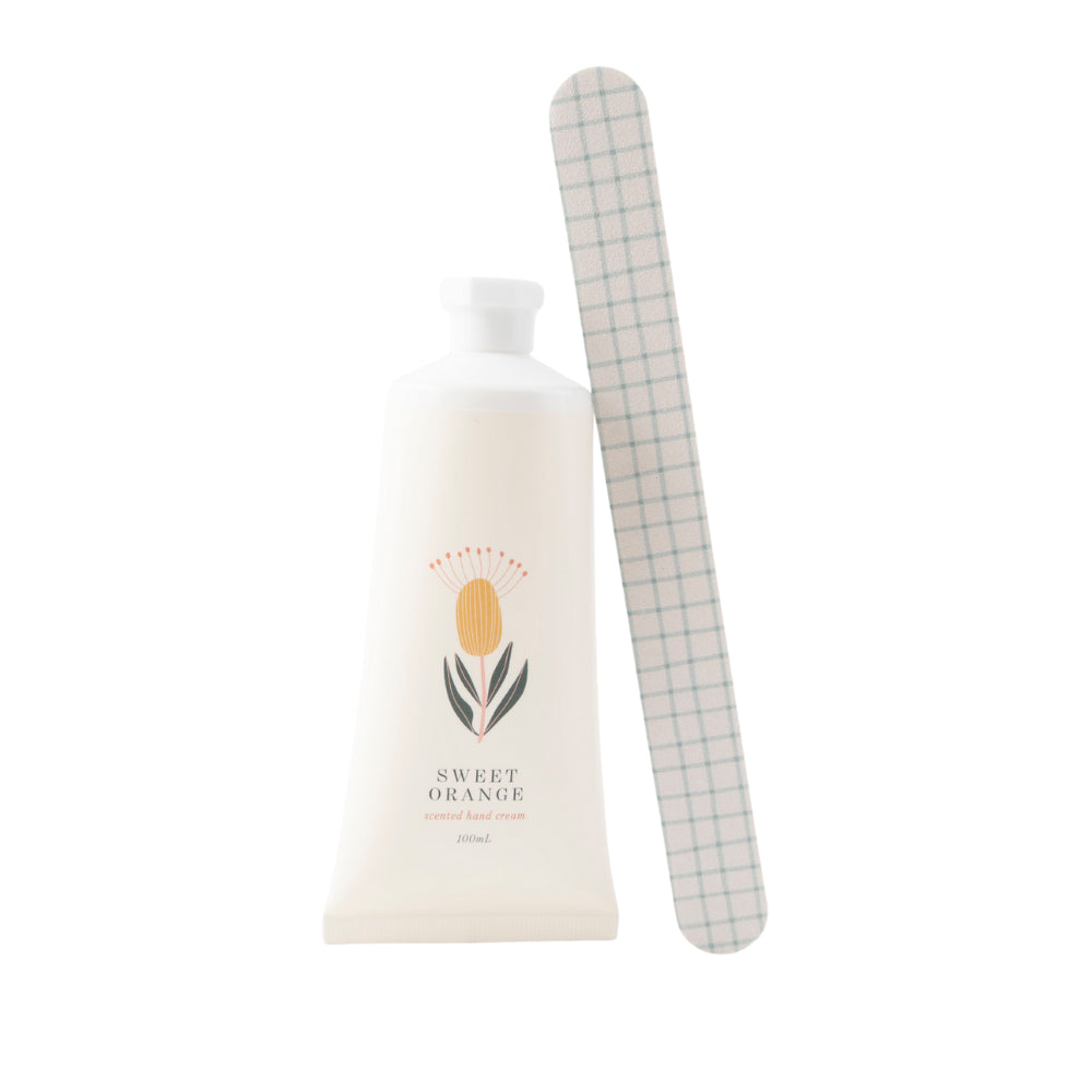 K&Co. Wild Flower Collection Hand Cream & Nail File Set - SWEET ORANGE