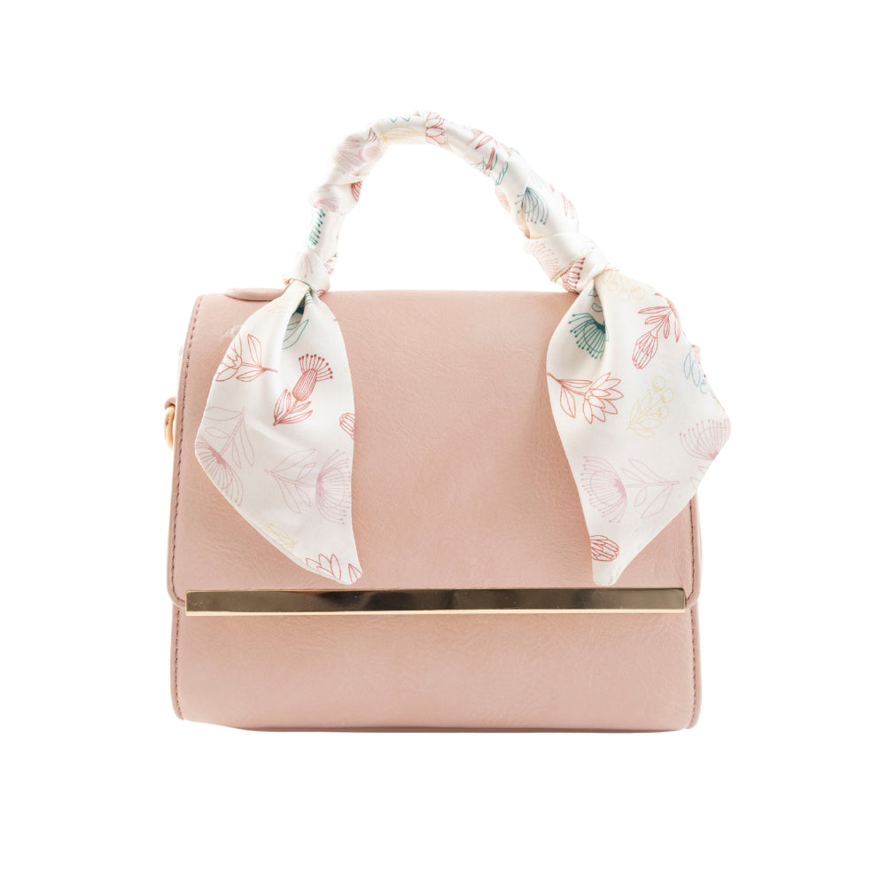 K&Co. Wild Flower Collection Handle Side Bag with Scarf - BALLERINA