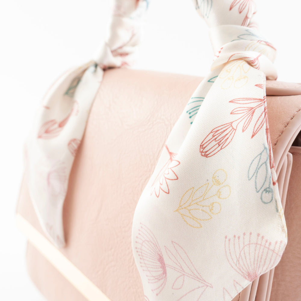 K&Co. Wild Flower Collection Handle Side Bag with Scarf - BALLERINA